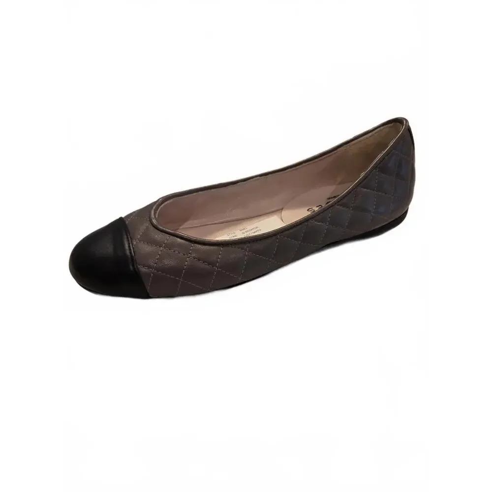 Paul Mayer Attitudes 'Cozy'‎ Quilted Leather Ballet Flat Size 7 NIB